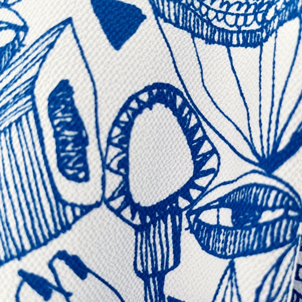 Monki Blue & White Abstract Graphic Print Mini Dress. Size XS. - Picture 5 of 5